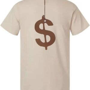 Beige Dollar Sign Graphic T-Shirt